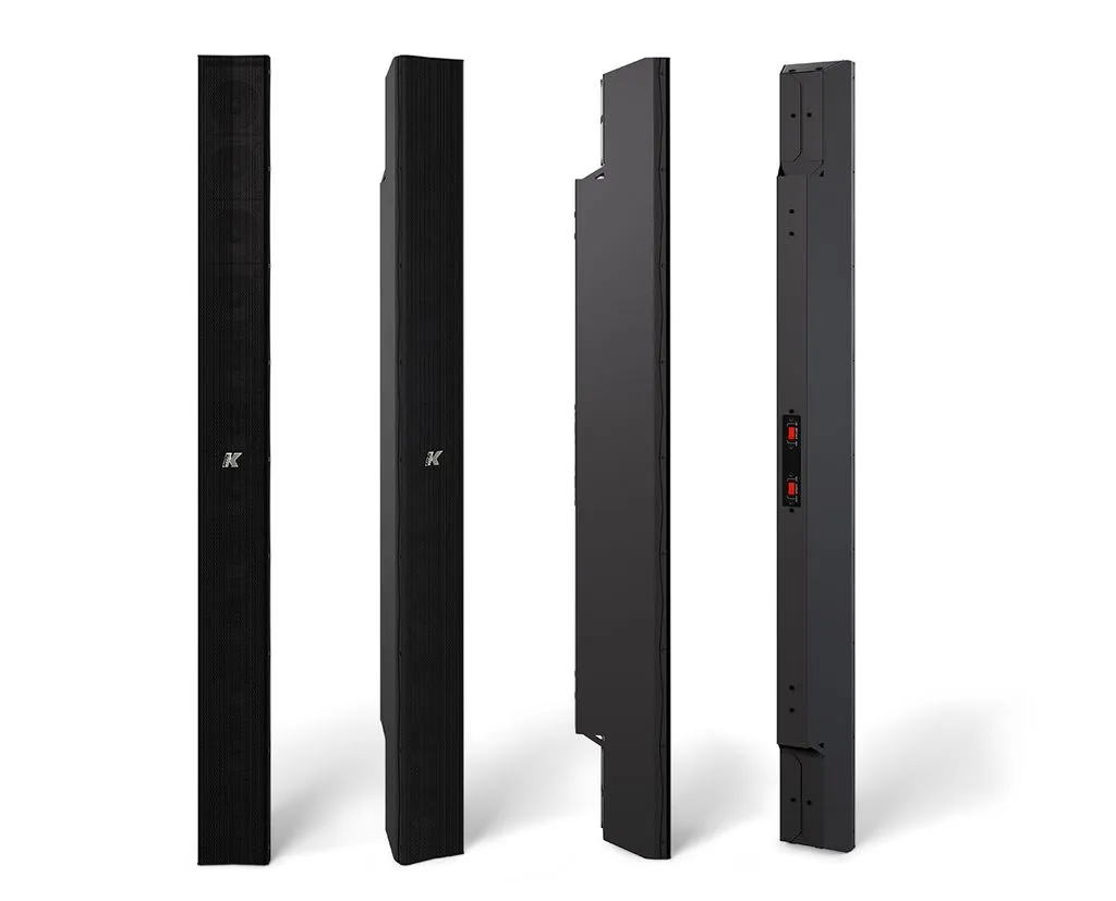K-array Python-KP102 I Line Array Néodyme en noir avec transducteurs visibles
